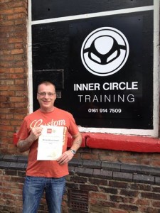 Mike proudly displaying his RoSPA Advanced Riding Certificate - at GOLD standard!