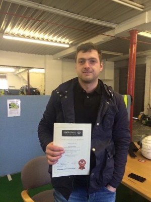 Martin and his certificate