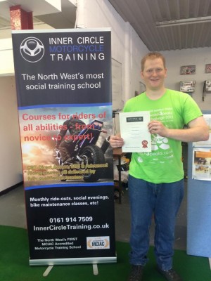 Superb double first for Richard as he passed both his Direct Access module 1 and module 2 motorcycle tests first time