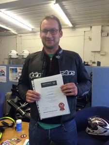 Gareth passes his motorcycle test, FIRST TIME!