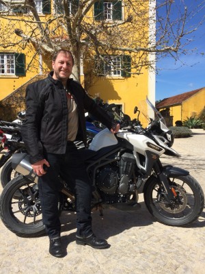 Paul with his steed for the event - a new Triumph Tiger Explorer XR